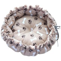 Magideal - Cama Mullida Para Perros Y , Alfombrilla Ajustable Cálida, Suministros Para Perros Y Medianos, Forma Forma Forma , Ligera, Cómoda Para Invierno, - Huella De Pata Color Huella De Pata Marrón