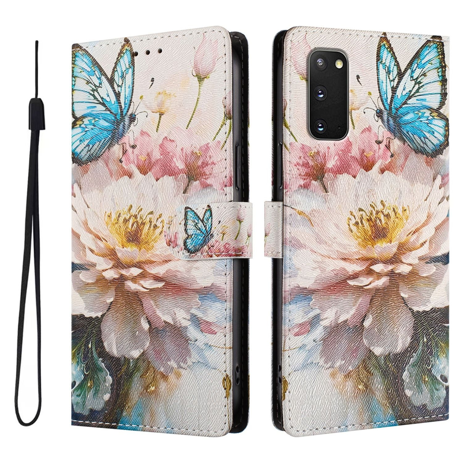 Foxdock Funda Tipo Cartera Para Samsung Galaxy S20 Con Soporte Y Correa – Diseño De Patrones Lindos