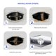 thumbnail image 5 of Placa de cobertura para ducha de un orificio, cromo, SUPPLYGIANT, 5 of 8