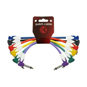Kirlin - Pack 6 Cables Plug-Plug Angulo Colores 0.3 Mts Lg6-243-6