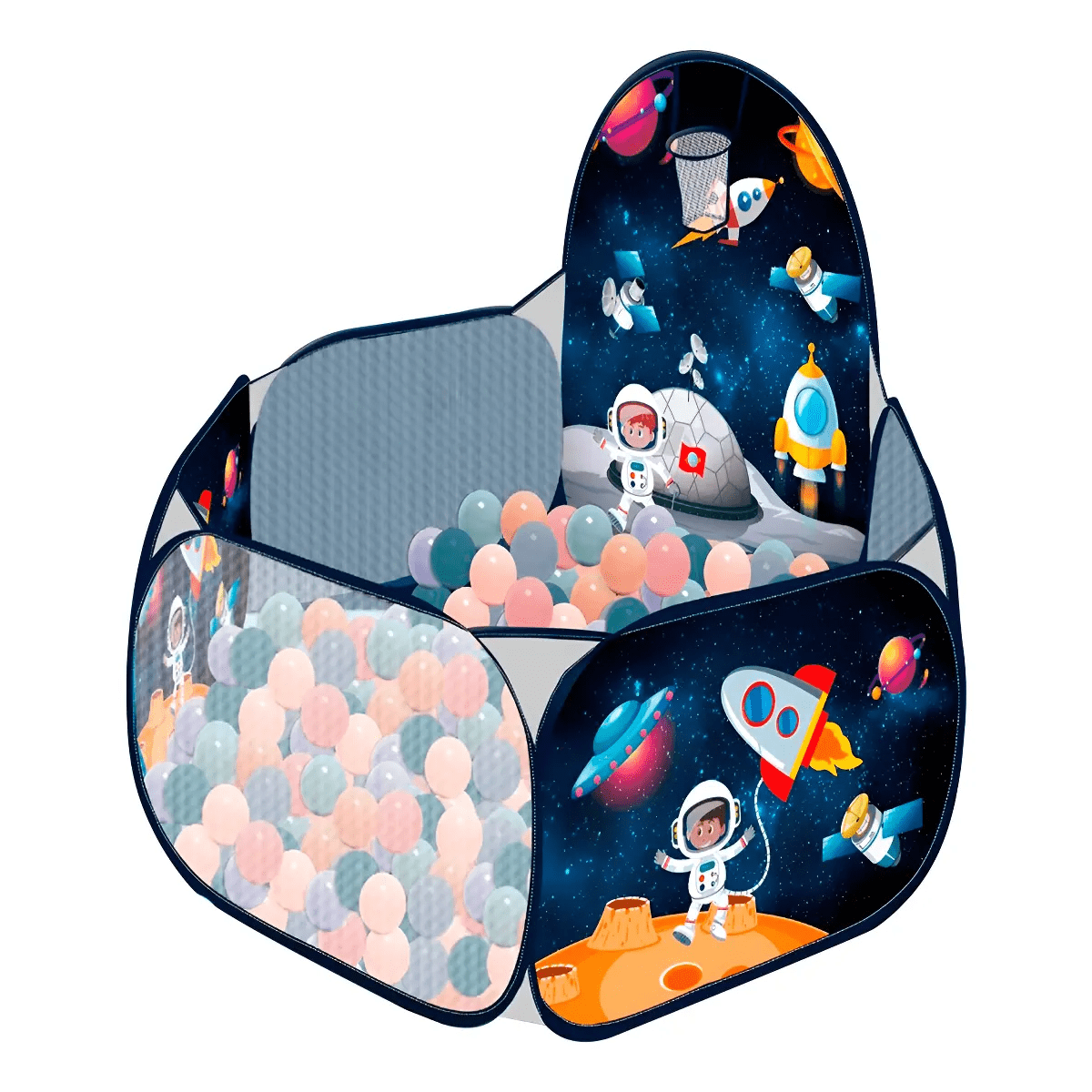 Tienda Piscina Belug 100 Pelotas Alberca 120cm Espacial Astronauta Azul