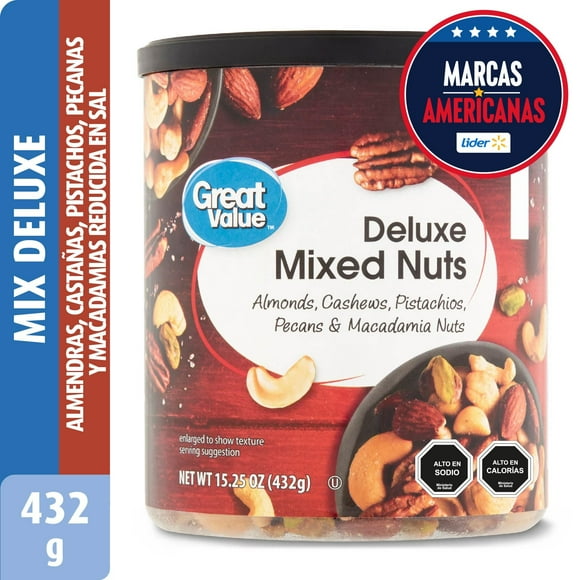 Mix Frutos Secos Mix Deluxe, Frutos Secos Reducidos En Sal, 432 g