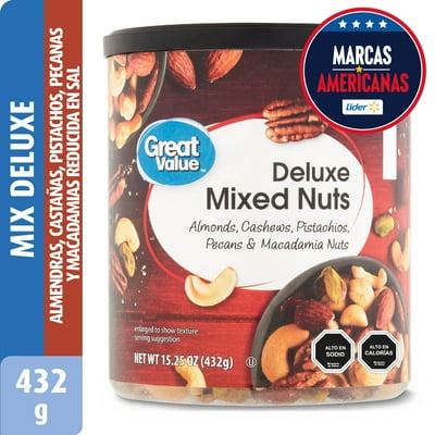 Mix Deluxe, Frutos Secos Reducidos En Sal. 432 G