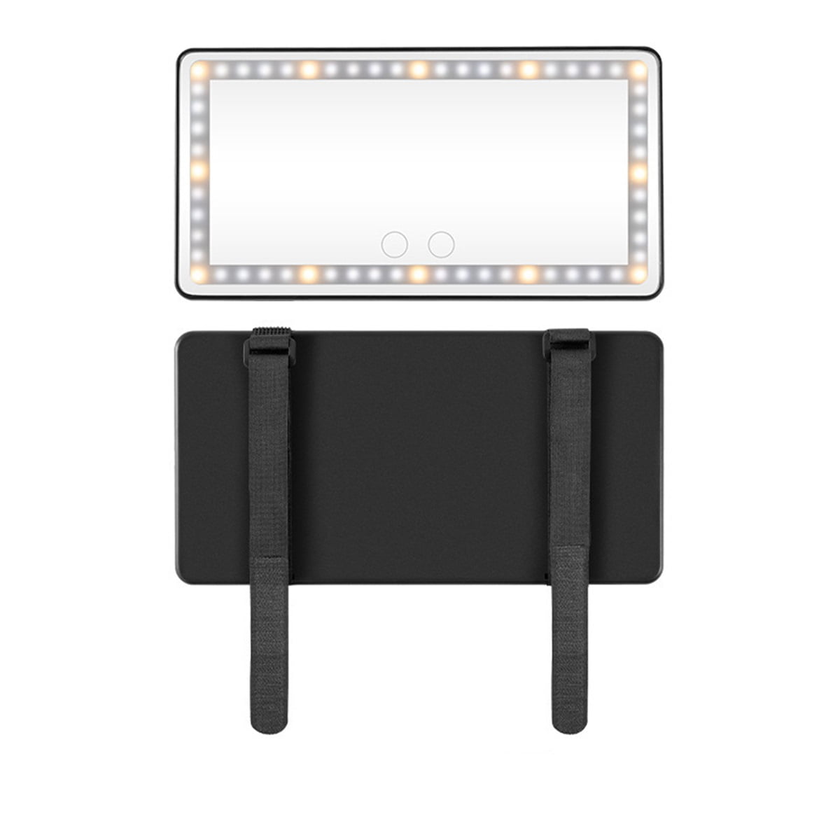 Xusx111 - Espejo De Vanidad Del Visor Solar Del Coche Con Luces, 3 Modos De Luz Y 60 Leds, Espejo De Maquillaje Recargable De Control Táctil Para Camión Suv