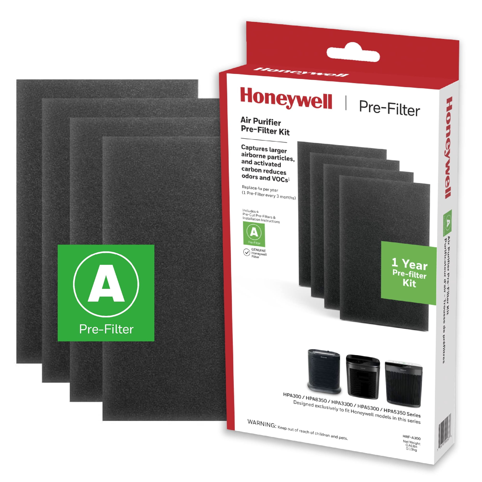 Paquete De 4 Filtros Para Purificador De Aire Honeywell Hrf-a300