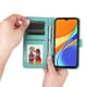 thumbnail image 4 of Funda tipo cartera FOXDOCK para Xiaomi Redmi 10A 4G , diseño girasol en relieve, cuero PU, cierre magnético, soporte y tarjetero, 4 of 5