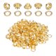 thumbnail image 1 of Uxcell 100Set Ojales Ojetes 6mm 1/4 Pulgada Kit de Ojetes de Latón con Arandelas para Tela Cortina Lonas Cinturón de Cuero Zapatos Bolsa DIY, Oro, 1 of 7