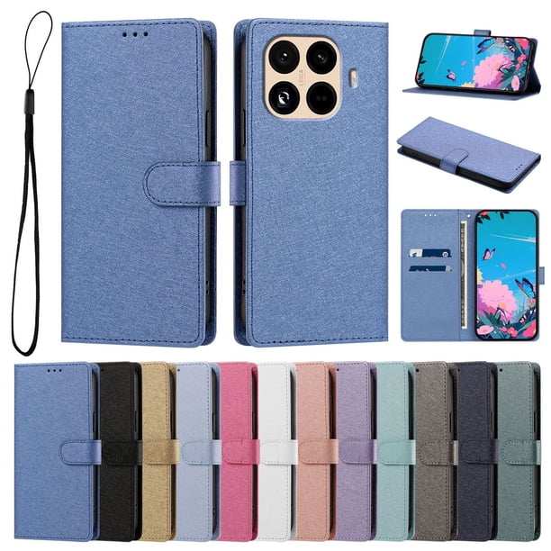 Cartera Funda para Xiaomi 15T Pro Carga Inalámbrica, Azul
