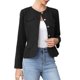 thumbnail image 1 of INSPIRE CHIC Chaquetas de Blazer Casual de Negocios para Mujeres de Manga Larga sin Cuello con Botones Chaqueta de Traje de Oficina M Negro, 1 of 6