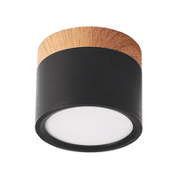 Genérico - Pack 2 Focos Sobrepuesto 7W Decorativo Madera Led Café