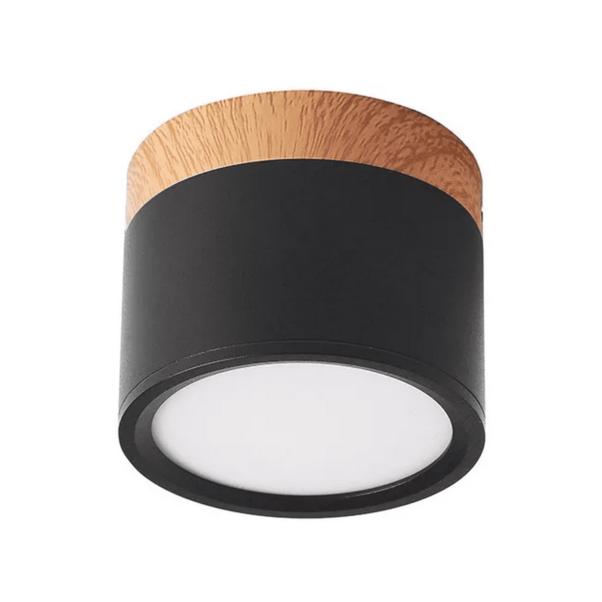 Genérico - Pack 2 Focos Sobrepuesto 7w Decorativo Madera Led Café