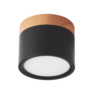 Genérico - Pack 2 Focos Sobrepuesto 7W Decorativo Madera Led Café