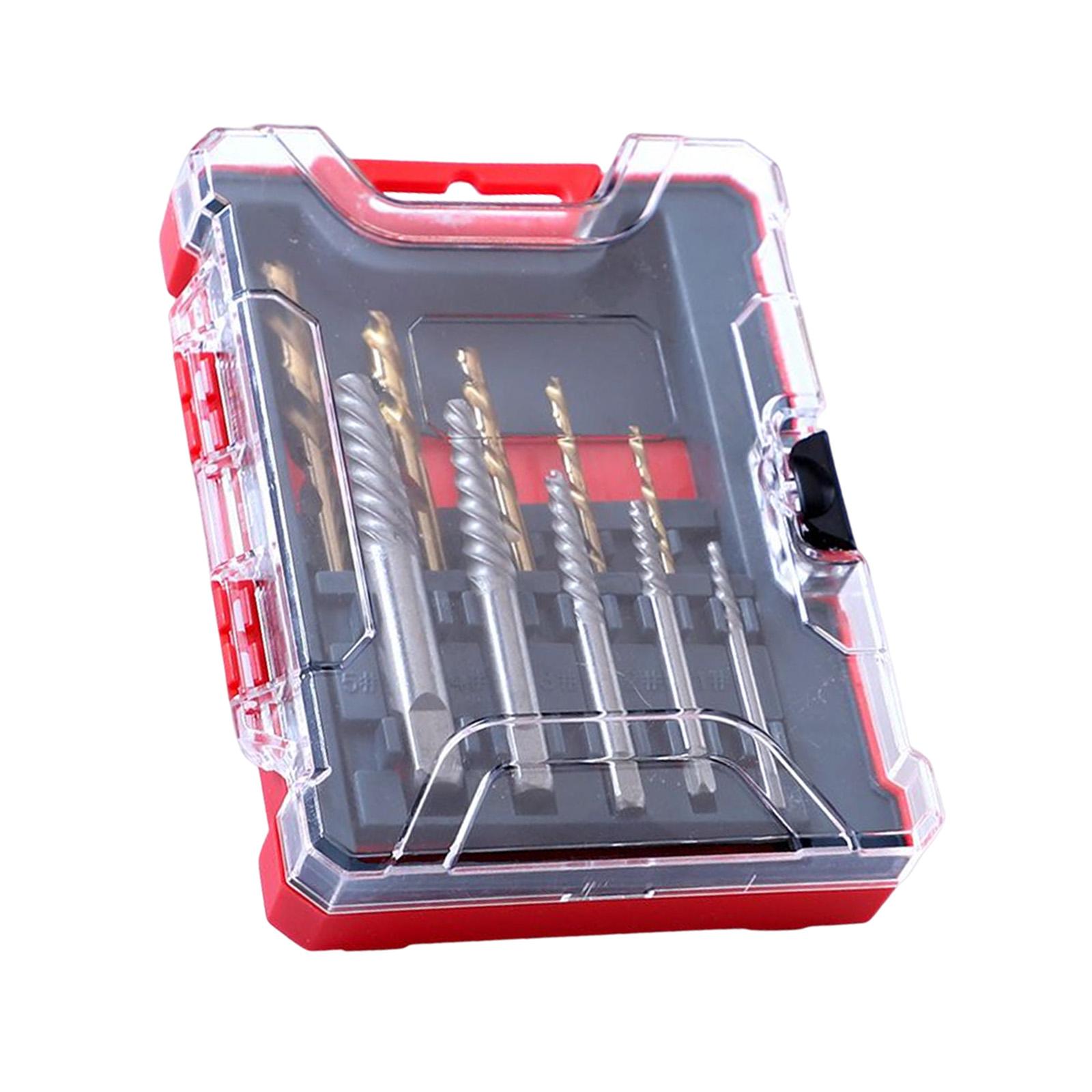 Magideal - 10 Uds. De Acero Hss , Fácil De Quitar, Herramienta De Selección De Kit De Sujetadores, Juego De Herramientas De Brocas Extractoras De Tornillo De