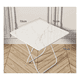 thumbnail image 2 of Mesa Plegable Auxiliar Cuadrada Diseño Marmol 70x70 Cm Blanco, 2 of 2
