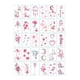 thumbnail image 1 of Pink Colorful Temporary Tattoos, Cartoon Dolphin Cherry Blossom Butterfly Girls Pattern, Long Lasting Waterproof Tattoos Stickers For Women And Girls, 1 of 2