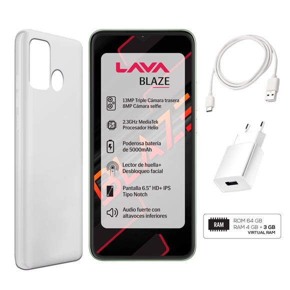 Smartphone Bmobile Lava Blaze 4G 64GB/4GB Ram NEGRO