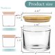 thumbnail image 2 of Frasco CONNOO paquete de 6, 480 ml, vidrio transparente con tapa de bambú, 2 of 7