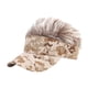 thumbnail image 3 of Gorra De Béisbol Para Hombre, Pelo Falso, Sombrero De Golf, Visera, Peluca, Sombrero, Café + Peluca, 3 of 5