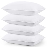 Utopia Bedding - Juego De 4 Almohadas De Cama Utopia, Tamaño Estándar/Queen, Color Blanco