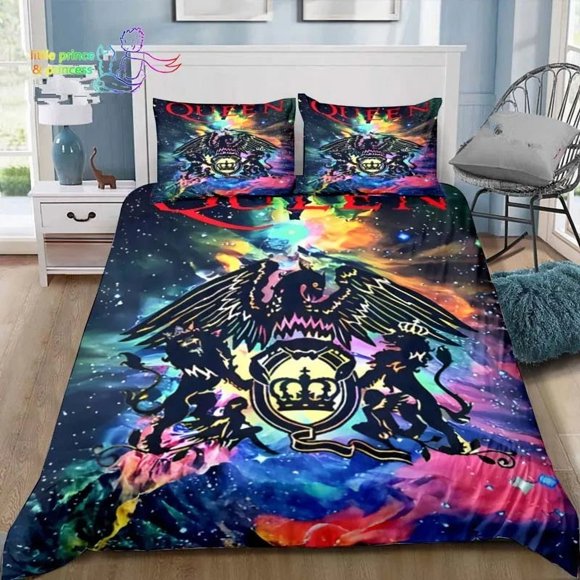 Band Print Rock and Roll Bedding Set Bed Set Adult Kid Bedroom Bedding Gift