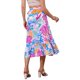 thumbnail image 3 of INSPIRE CHIC Falda de Mujer Estampado Floral Tropical Volante Lazo Autonudable Abertura Playa Hawaiana Envolvente Falda Rosa M, 3 of 6