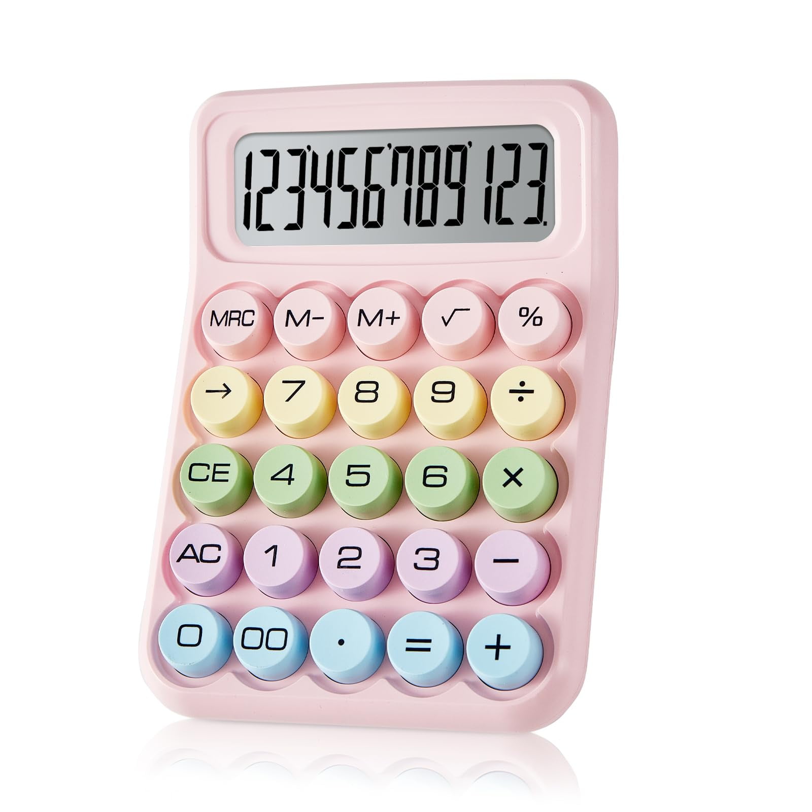 Calculadora Electrónica Chakaka Con Pantalla Lcd De 12 Dígitos, Color Rosa