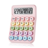 Calculadora Electrónica Chakaka Con Pantalla Lcd De 12 Dígitos, Color Rosa