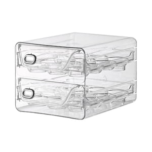 Magideal - Huevos Organizador Cajón Nevera Huevo Cajón Organizador Contenedores Reutilizable Apilable Huevera Bandeja Huevos Contenedor Para Armario Refrigerador 24 Rejillas