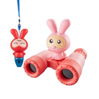 Bothyi - Binoculares De Juguete De Enfoque Ajustable De Dibujos Animados Para Niños Y Niñas Turismo Al Aire Libre Rojo