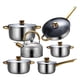 thumbnail image 5 of Juego De Cocina De Olla De Sopa De Acero Inoxidable Con Tapa De Vidrio, 6 Uds., Para Sartenes De Cocina Con Hervidor, 5 of 5