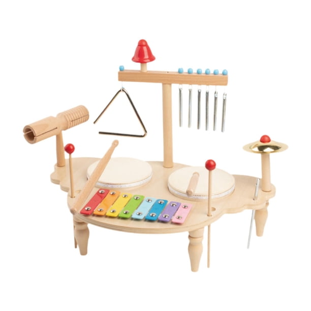 Batería Para Niños, Instrumentos Musicales De Madera Para Niños De 1 A 6 Años, Regalo De Cumpleaños
