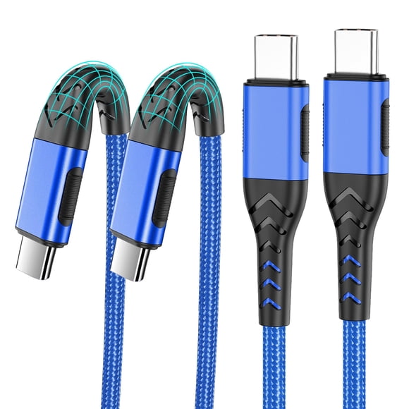 Cable USB-C Durcord 2 unidades 100 W 1,8 m carga rápida azul