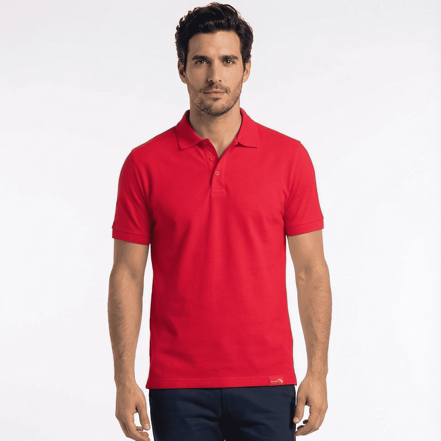 T-world - Polera Polo 60% Algodón Manga Corta Hombre Rojo