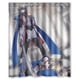 thumbnail image 1 of Cortina de ducha de baño con ganchos, diseño de chica sexy con espada y pistola de Blazblue Noel Vermillion Anime, tamaño 60 x 72 pulgadas, 1 of 3