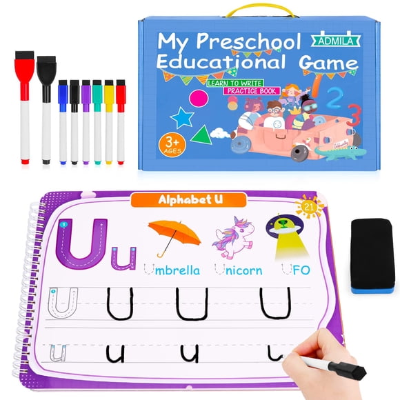 Cuaderno de trabajo ADMILA Aprendizaje preescolar: escritura a mano de 3 a 5 años