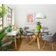 thumbnail image 3 of Mesa Para Comedor De Vidrio Redonda Nordic 100cm Patas Simil Madera, 3 of 4