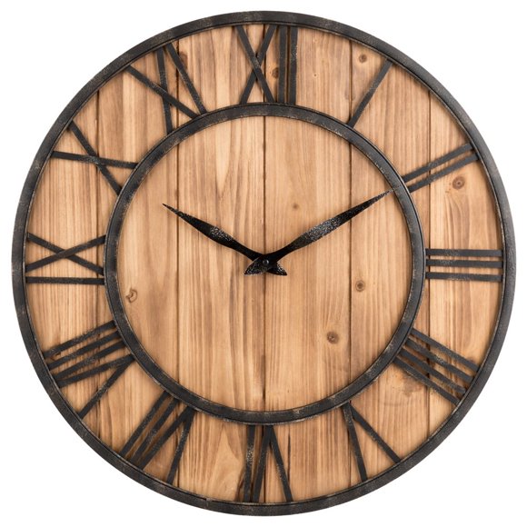 Reloj de pared Oldtown 60 cm madera silencioso