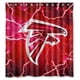 thumbnail image 1 of Cortina de ducha de los Atlanta Eagles Falcons, juego de cortina de baño con ganchos, tamaño 66 x 72 pulgadas, 1 of 3