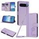 thumbnail image 1 of Funda Cartera Trébol para Google Pixel 10 Pro XL 5G con Ranuras Tarjetas y Carga Inalámbrica Morado claro, 1 of 6