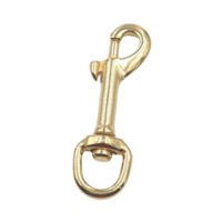 Ioensy - Mosquetón De Latón Con Cierre A Presión Para Llavero, Para Manualidades, Para Exteriores, 1,4 X 7,8 Cm