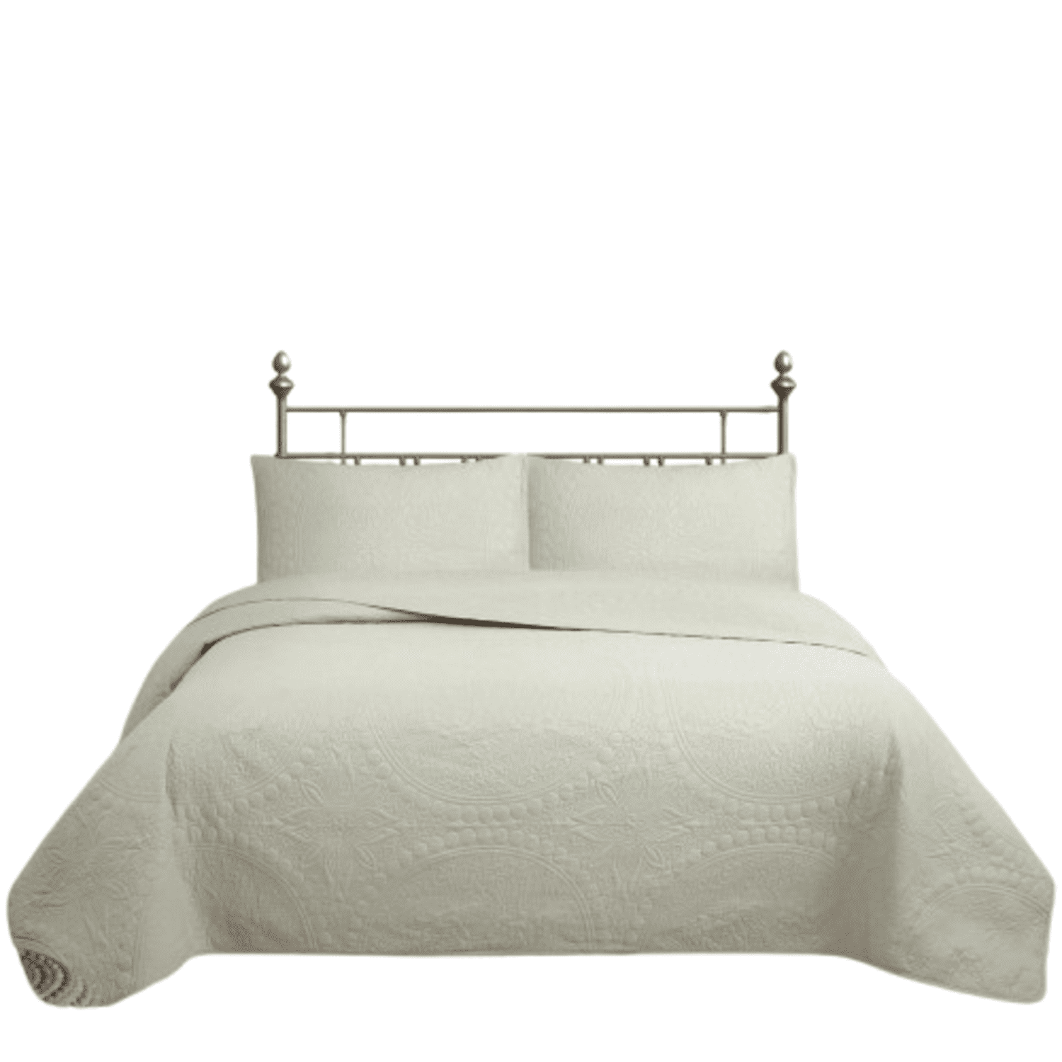 Genérico - Cubrecama Quilt Reversible 3 Plazas Beige Wonder Collection Martiné