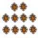 thumbnail image 1 of 10pcs Rhinestone Flat Back Beads Button Scrapbook Adorno Amarillo, 1 of 3