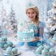 thumbnail image 5 of Decoraciones para Pastel Sunshuang 28 Piezas Tema Princesa de Hielo Invierno, 5 of 5