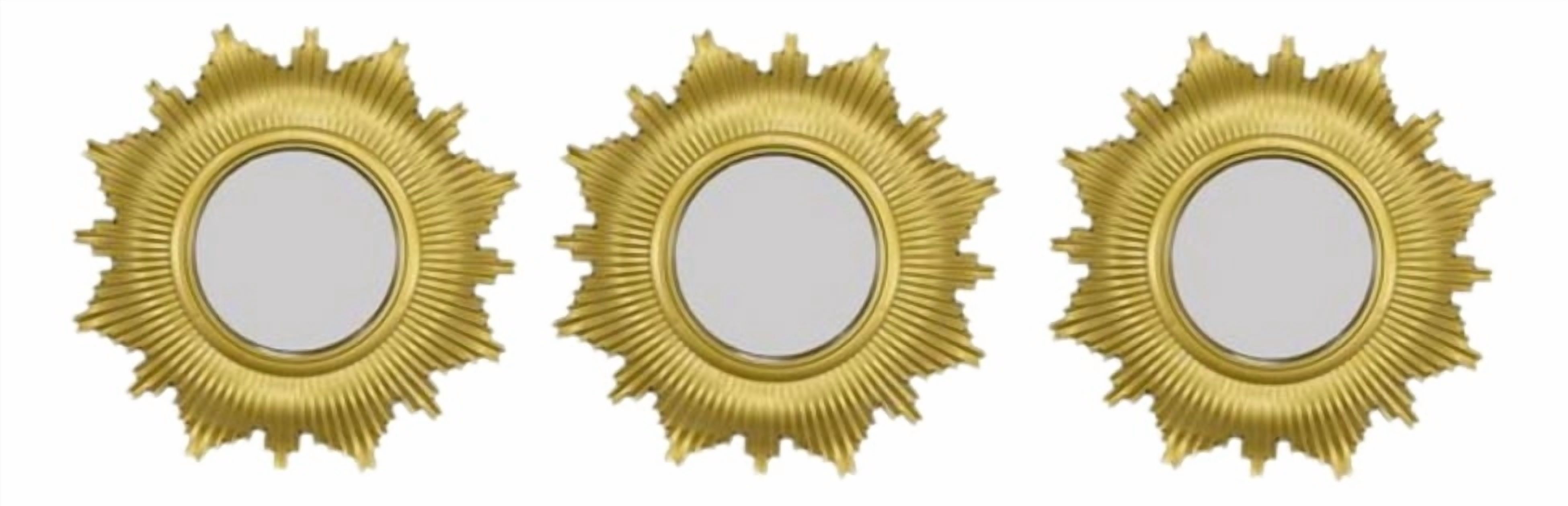 Genérico - Set 3 Espejo Decorativo Pared Inspiración Solar Adorno Jhn