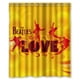thumbnail image 1 of Cortina de ducha con diseño de la portada del álbum Beatles Love, juego de cortina de baño con ganchos, tamaño 60 x 72 pulgadas, 1 of 3