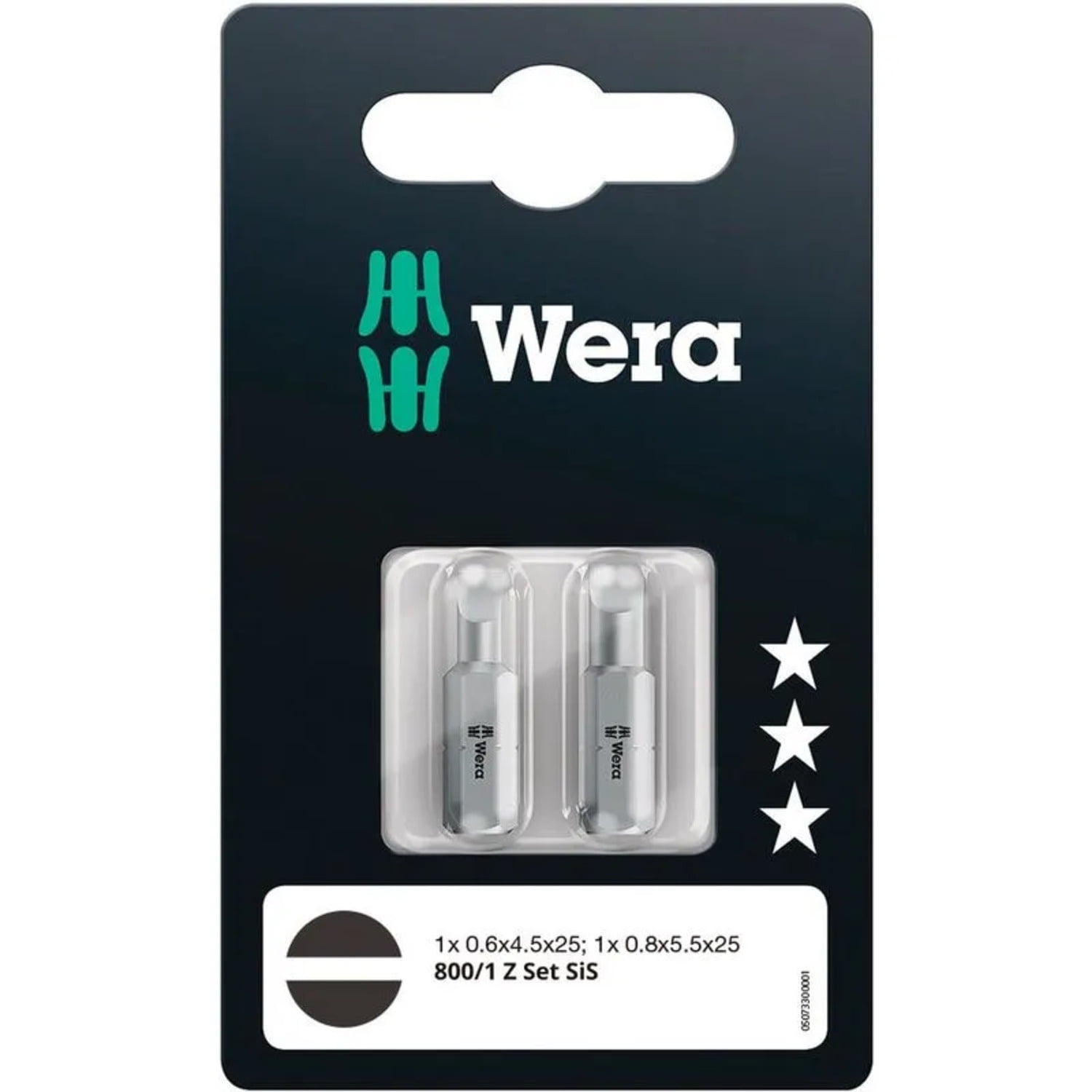 Wera - Set 2 Puntas Planas 0.6 Y 0.8 X 25 Mm