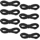 thumbnail image 1 of 4 pares de cordones redondos para botas, 160 cm/63 pulgadas, negros, para correr, resistentes, encerados, finos y redondos, para vestir, botas Wok y senderismo., 1 of 7