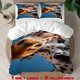 thumbnail image 1 of 3pcs Giraffe and Dog Theme Printed Bedding Set | 1 Duvet Cover + 2 Pillowcases All Season, 1 of 5