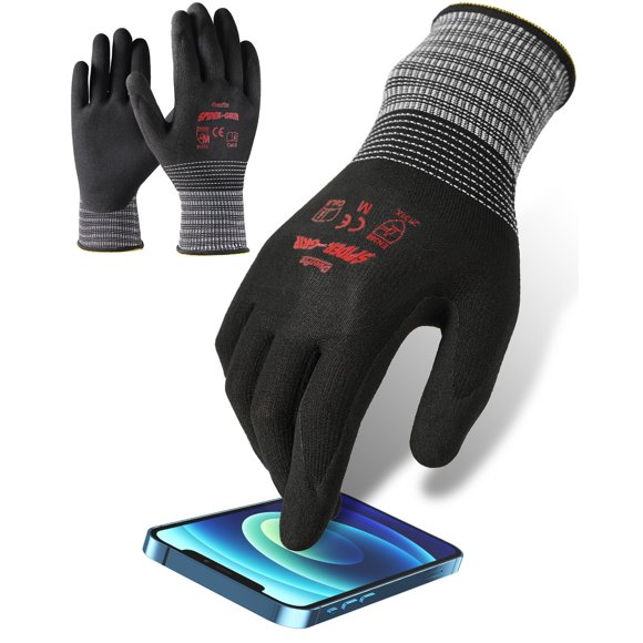 Guantes de trabajo Lipropp SPIDER-GRIP recubiertos, color negro