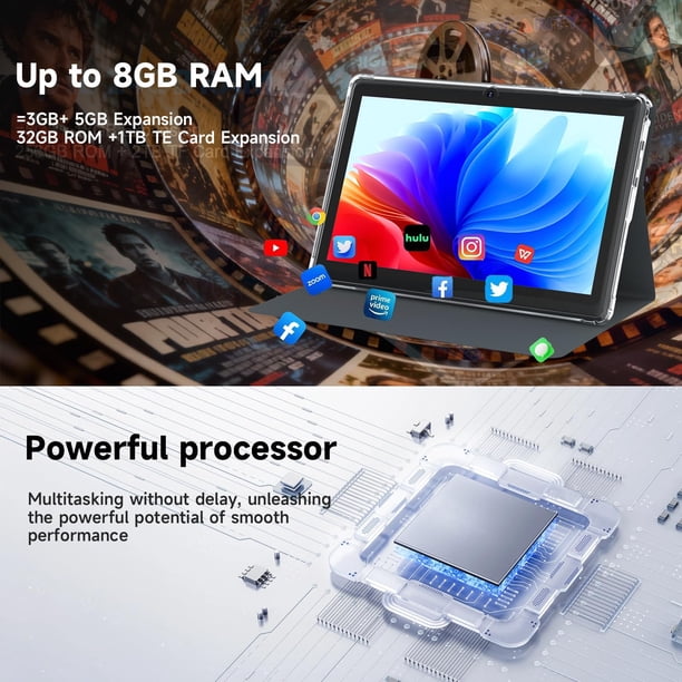 Tablet HOTTABLET Android 14.0 de 7 pulgadas, 8 GB de RAM, 32 GB de